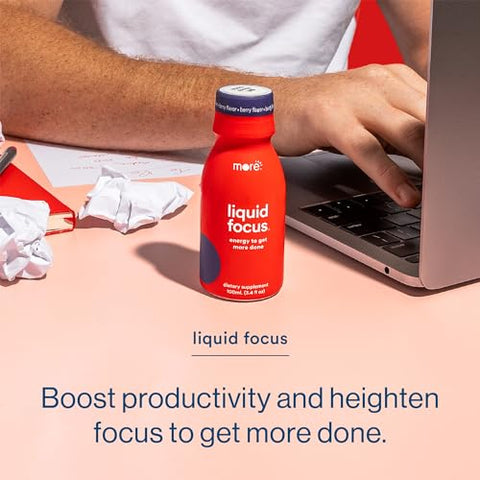 Liquid Focus: Bebida Inteligente Nootrópica com Antioxidantes Poderosos – 100ml - More Labs