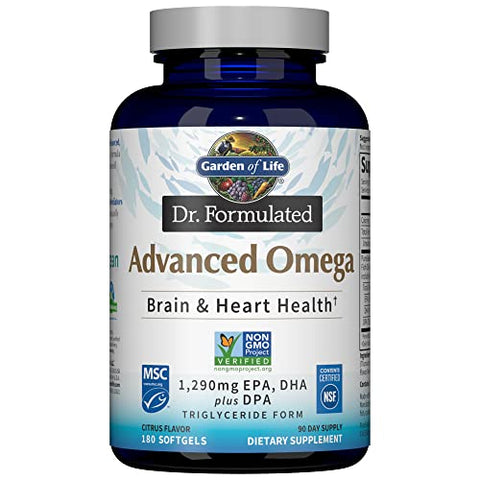 Ômega-3 Óleo de Peixe 1.290mg Multivitamínico Orgânico para Homens, 60 Comprimidos - Garden of Life