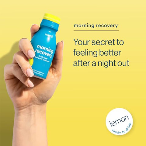 More Labs - Morning Recovery Electrolyte: Bebida de Cardo de Leite com Fórmula Exclusiva para Hidratar Enquanto Bebe para Recuperação Matinal, DHM Líquido Altamente Solúvel, Limão Original, Pacote com 6