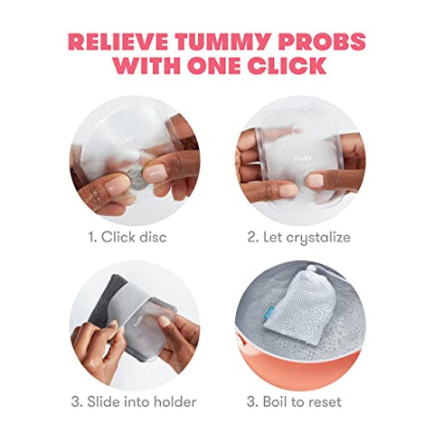 Aquecedor de Barriga Frida Baby para Alívio Natural de Gases e Cólicas | Calor Suave para Relaxar e Aliviar Barrigas | Aquecimento Instantâneo para o Estômago | Alivie o Desconforto da Cólica