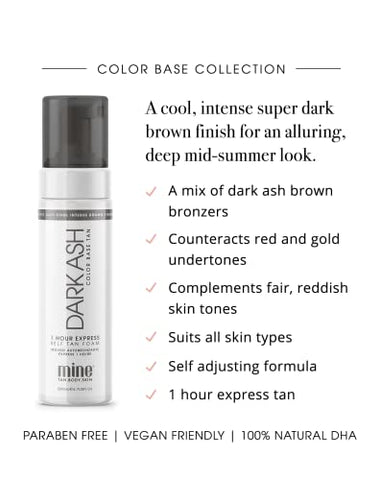 MINETAN BODY.SKIN - MineTan Mousse Autobronzeador Dark Ash – Conquiste um Bronzeado Uniforme e Sem Manchas | 200ml