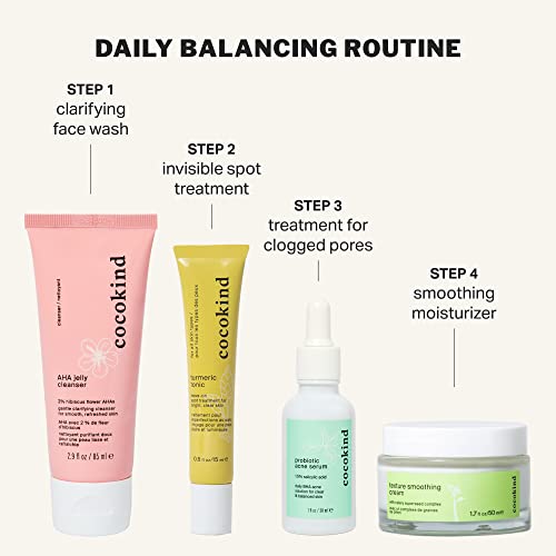 Serum Pós-Biótico para Acne, Serum de Ácido Salicílico e Esfoliante Líquido BHA – Serum Esfoliante, Iluminador e Hidratante - Cocokind
