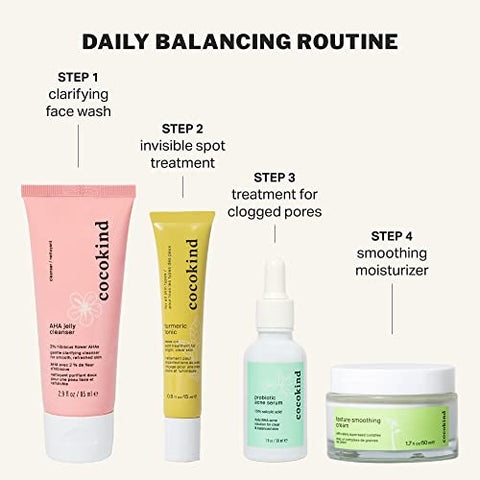 Serum Pós-Biótico para Acne, Serum de Ácido Salicílico e Esfoliante Líquido BHA – Serum Esfoliante, Iluminador e Hidratante - Cocokind