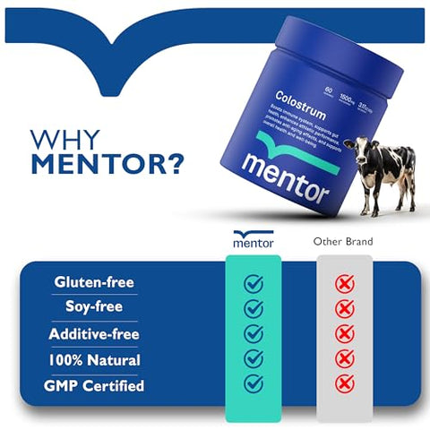 Suplemento em Pó de Colostro Orgânico Bovino para Saúde Intestinal, Crescimento Capilar, Beleza e Suporte Imunológico – Proteína de Colostro - Mentor