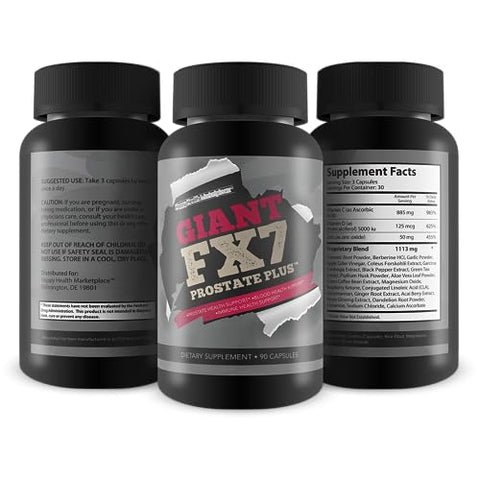 Happy Health Marketplace - Giant FX7 Prostate Plus – Suplemento para Suporte da Próstata – Marca Prostate Supplements
