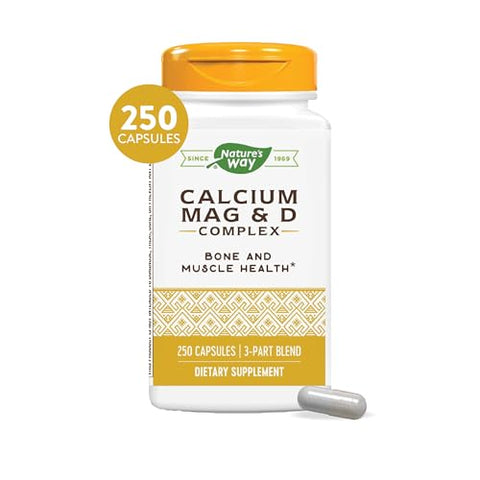 Nature's Way - Nature’s Way Cálcio-Magnésio-Vitamina D3 – Saúde Óssea – 100 cápsulas