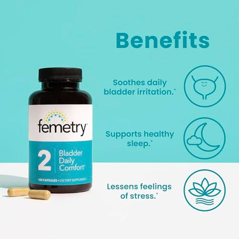 Femetry Bladder Daily Comfort – Alívio da Irritação – Suporte à Inflamação Saudável - LifeSeasons