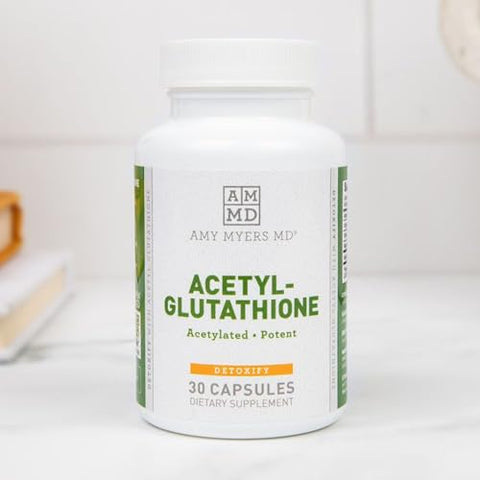 Acetyl-Glutathione – Suporte para a Função do Sistema Imunológico – Fórmula Antioxidante Auxilia Contra Desconforto nas Articulações – Suplemento com Vitamina C - Amy Myers MD