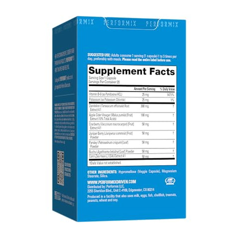 SST Suporte Define Diurético Não-Estimulante – 60 Cápsulas Vegetais – Reduz Retenção de Água e Inchaço – Suporte à Saúde do Trato Urinário - PERFORMIX