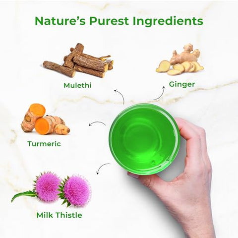 Suporte Herbal para o Fígado | Cardo Mariano (Silymarin), Cúrcuma, Alho, Gengibre para a Saúde do Fígado | Detox Avançado - Auric