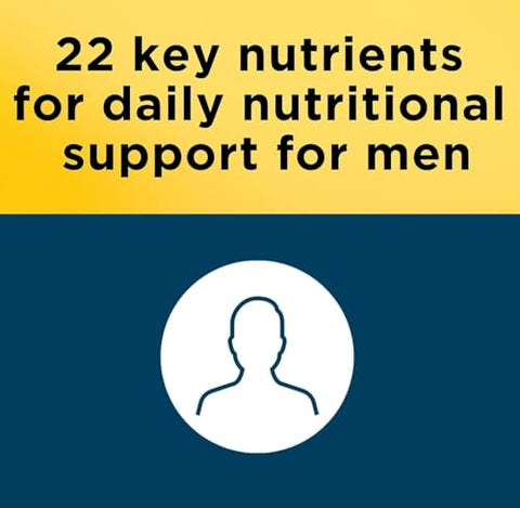 Multivitamínico Para Homens Sem Ferro, Suplemento Diário de Vitaminas para Apoio Nutricional, Multivitamínico para Homens, 300 Comprimidos, Suprimento de 300 Dias - Nature Made