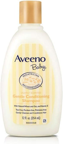 Aveeno Baby - Aveeno Shampoo Suave para Bebês, Condicionador, 12 Ounce (Pack de 2) – Cabelos Macios e Saudáveis