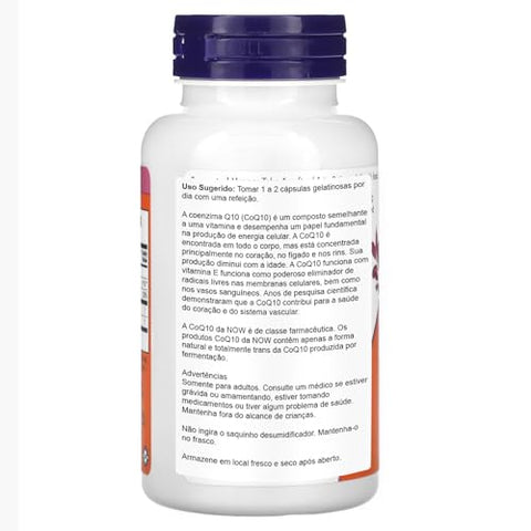NOW Foods - NOW Coq10 400mg, 30 Softgels – Potente Antioxidante para Saúde Cardiovascular