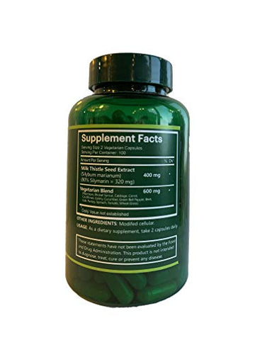 Na'trition - Milk Thistle – Melhores Suplementos para o Fígado com Suporte de Raiz de Dente-de-leão Fórmula Natural de Desintoxicação Limpeza do Fígado Reforça o Sistema Imunológico 200 Cápsulas Vegetais – Suprimento de 100 dias