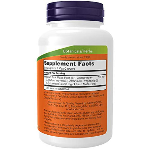 Maca 750 mg – Saúde Reprodutiva – 90 Cápsulas Vegetais - NOW Foods