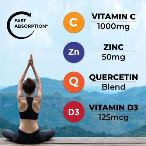NEW AGE - 8 em 1 Suplemento Reforço Imunológico com Sabugueiro, Vitamina C e Zinco 50mg, Vitamina D 5000 UI, Cúrcuma Curcumina
