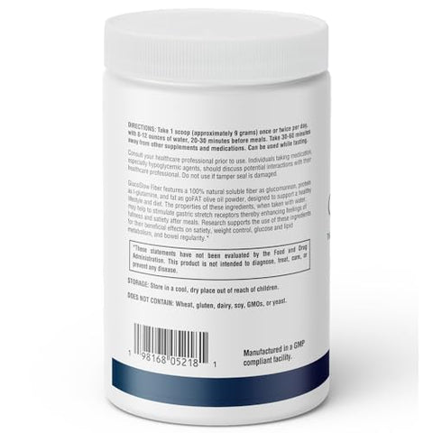GlucoSlow Fiber – Fibra de Glucomanano 100% Natural com Óleo de Oliva GoFAT - Dr. Westin Childs
