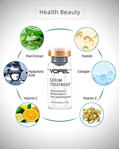 VOFEL - Kit Inicial BB Glow com 4 Ampolas de Soro de Ácido Hialurônico para Microneedling – 0,35 oz (10g)