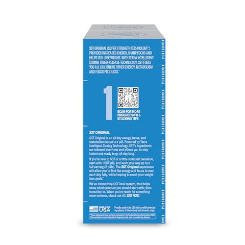 SST Original – Pré-Treino, 250 mg Cafeína, 120 Cápsulas – Suplementos Energéticos, Sem Queda, Metas de Fitness, Nootrópico – Liberação Controlada para Foco Durante Todo o Dia, Humor - PERFORMIX