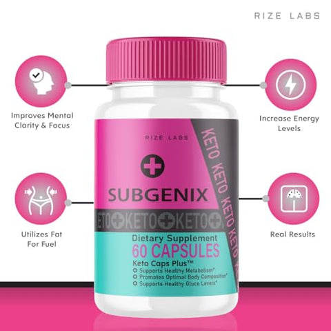 rize labs - (2 Pacotes) Cápsulas Subgenix, Subgenix Pílulas Naturais Queimadoras de Gordura, Suplemento Subgenix para Metas de Fitness e Bem-Estar, Fórmula Avançada Subgenix – Análise, Pastillas (120 Cápsulas)