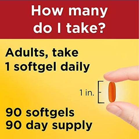 CoQ10 400 mg Softgels – Embalagem de 1 Unidade – Coenzima Q10 – Saúde e Bem-Estar - Nature Made
