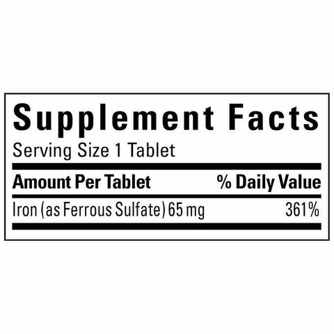 FrenchGlory - Nature Made Ferro 65 mg, 365 Comprimidos – Suplemento de Ferro para uma Vida Saudável