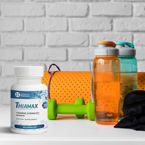 Objective Nutrients - Thiamax Vitamin B1 (TTFD) Cápsulas, 100mg, 60 unidades – Sem Aditivos ou Agentes de Fluxo