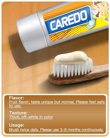 CAREDO - Creme Dental Infantil de Hidroxiapatita para Reverter Cáries, Reparo de Cáries em Casa sem Flúor, Seguro para Crianças – Marca: Kids Hydroxyapatite
