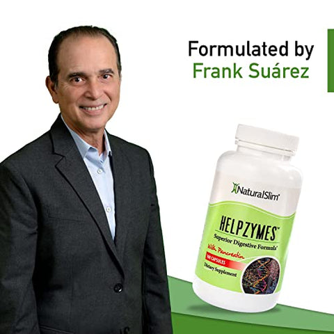 Helpzymes Enzimas Digestivas para Digestão, Alívio de Inchaço e Gases – 60 cápsulas - NaturalSlim