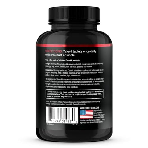 Force Factor - FORCE FACTOR Test X180 Boost – Suplemento Energético e Potencializador de Testosterona para Homens, Aumente a Energia, Melhore a Resistência, Potencialize a Vitalidade e o Desempenho, com Ácido D-Aspártico e