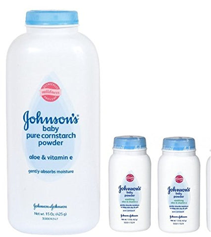 Johnson & Johnson - Johnson’s Talco de Amido de Milho Puro 15 Oz Johnson’s Talco de Amido de Milho Puro Tamanho de Viagem 1.5 Oz, 2 un