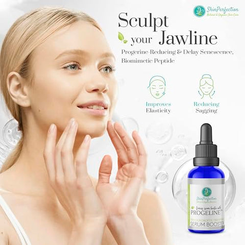 Skin Perfection - Soro Firmador com Peptídeo Progeline para Reparação de Pescoço e Rosto – Creme Progeline Upgrade Trifluoroacetil Tripeptídeo-2 Anti-Envelhecimento DIY Perfeição da Pele 15 ml