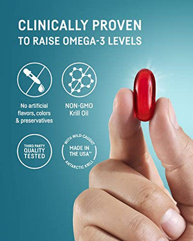 Oil Omega 3: Óleo de Krill Antártico com Absorção Superior vs Óleo de Peixe, 1200mg Softgels, 30 Softgels, EPA - Kori Krill