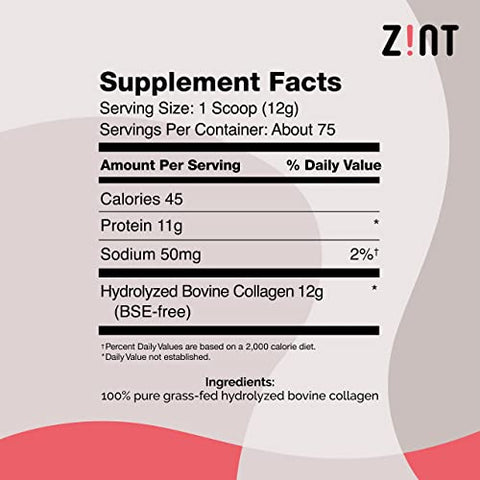 Colágeno Hidrolisado 32oz (907g): Benefícios para a pele e articulações - Zint
