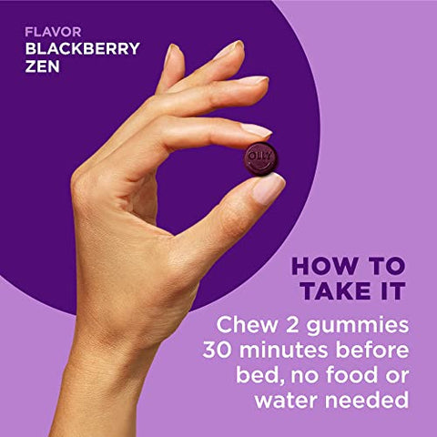 OLLY - Olly Restful Sleep Gomas de Vitaminas BlackBerry Zen (Pacote com 4) – 120g