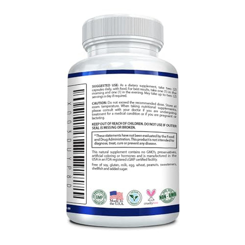Nerve Support – Vitaminas B, Magnésio, Ácido Alfa Lipóico, Corydalis, Boswellia, BioPerine – 360 Cápsulas – Vegano - Research Verified