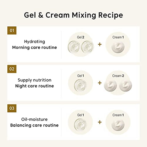 Gel e Creme de Arroz Puro, Extrato Exclusivo de Arroz Coreano Nutritivo, Testado por Dermatologistas, Ceramida, Hidratante Coreano para Pele Seca, Sem Fragrância, 80ml - THANKYOU FARMER