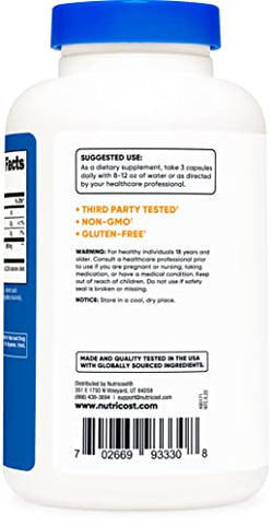 Glucomannan 1.800mg por Porção, 180 Cápsulas (2 Frascos) – Aumente a Visibilidade do Produto - Nutricost