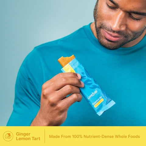 Barras de Nutrição Essencial LyfeFuel | Barra de Proteína Vegana | 100% Natural e Saborosa | 20g de Proteína por Porção
