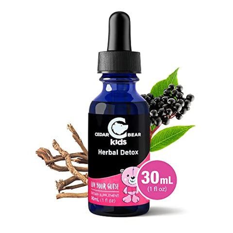 Cedar Bear Naturales - Cedar Bear Herbal Detox para Crianças – Suplemento Herbal Líquido que Fortalece o Sistema Imunológico – Marca Cedar Bear