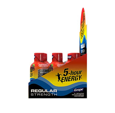 Shot Uva 1,93 Onça 12 Unidades – Energético Instantâneo - 5-hour ENERGY