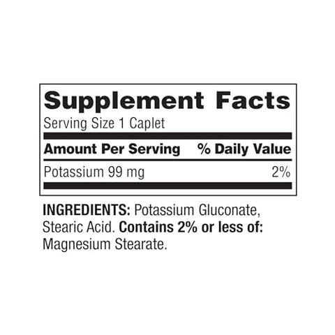 STS Home - Spring Valley Potássio 99 mg, 250 Comprimidos STS Adesivo