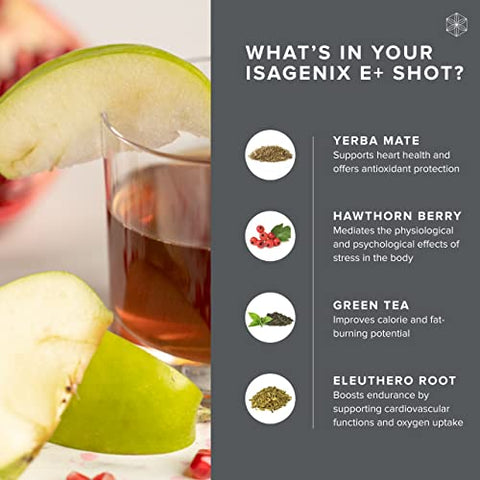 E – Energético Líquido com Cafeína à Base de Plantas | Energia Instantânea | 60ml - Isagenix