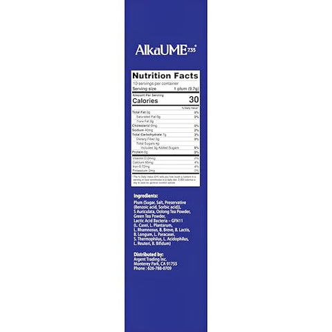 Alkaume 7.35 - Umeboshi Cleanse Detox Fruta Natural, Ameixa Seca – 100g