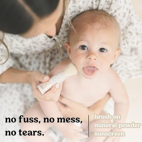 Protetor Solar Mineral em Pó SPF 50 para Crianças, Amigo dos Recifes, Fácil de Aplicar - Roe Wellness