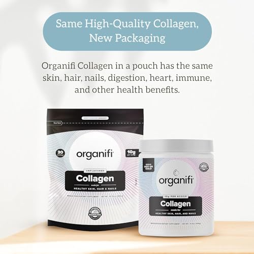Colágeno em Pó – Cabelos mais Cheios, Unhas mais Fortes e Pele Radiante – Repõe e Reconstrói seu Corpo – Livre de Glúten, Lactose e Soja – Colágeno Hidrolisado Multi Colágeno - Organifi