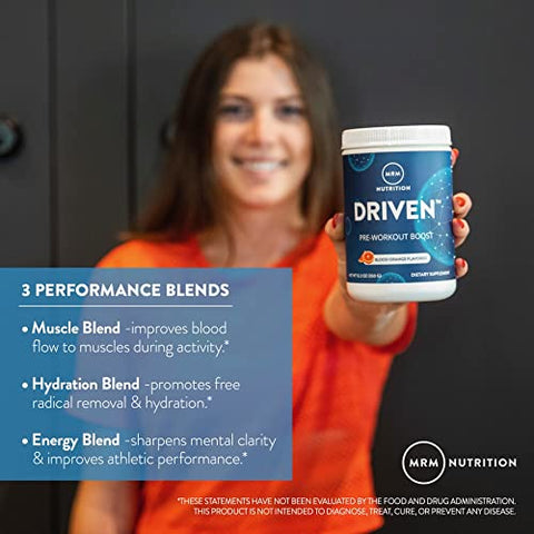 Nutrition Driven Pré-Treino em Pó | Sabor Morango Kiwi | 125mg Cafeína | Ingredientes Puros | Misturas Energéticas para Hidratação Muscular | Energia para Performance | Vegano - MRM
