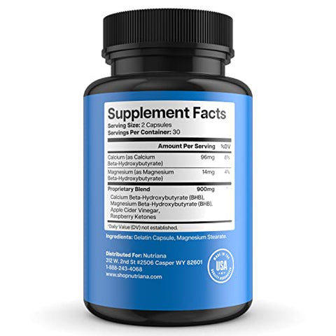 Nutriana - Keto BHB Cetonas Exógenas para Homens – Aumente a Queima de Gordura e Energia