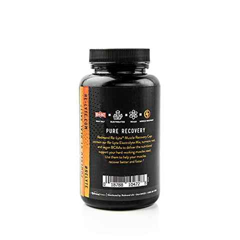 Re-Lyte Cápsulas para Recuperação Muscular, 120 Unidades – Marca de Produto - REDMOND