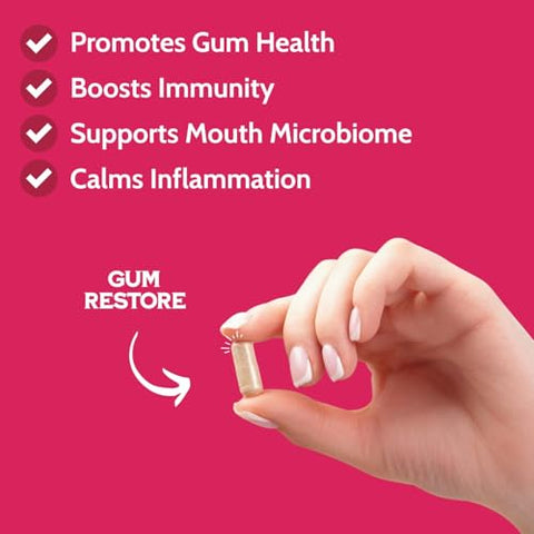 Strong Jaw - Suplemento Gum Restore – Suporte para Gengivas Recuadas, Inchaço Gengival, Saúde Bucal | Marca em Destaque